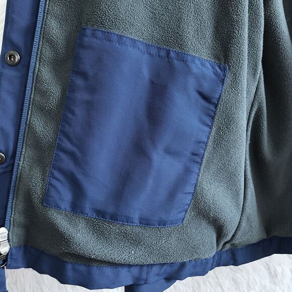 Duluth Trading Nylon Jacket Blue Fleece Lined Full Zip Snap Button Womens Medium - Picture 6 of 9